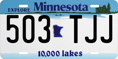 MN license plate 503TJJ