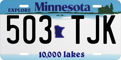 MN license plate 503TJK