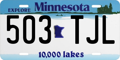 MN license plate 503TJL