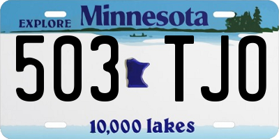 MN license plate 503TJO