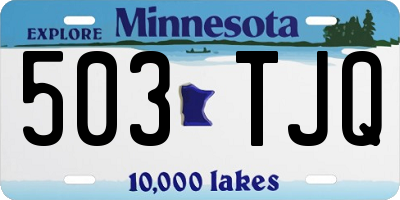 MN license plate 503TJQ