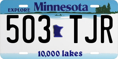 MN license plate 503TJR