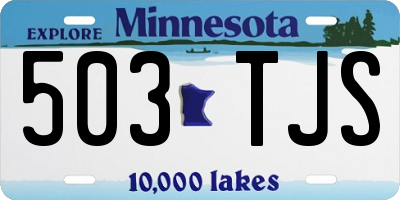 MN license plate 503TJS