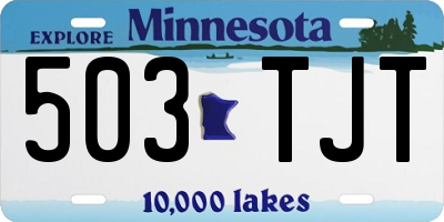 MN license plate 503TJT