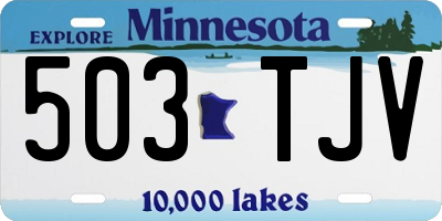 MN license plate 503TJV