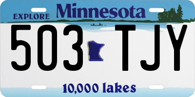 MN license plate 503TJY