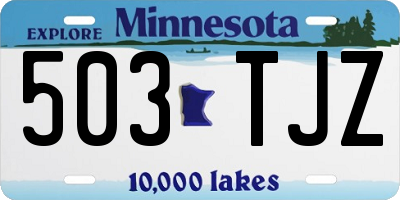 MN license plate 503TJZ