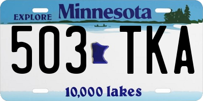 MN license plate 503TKA