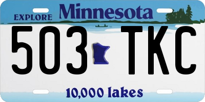 MN license plate 503TKC