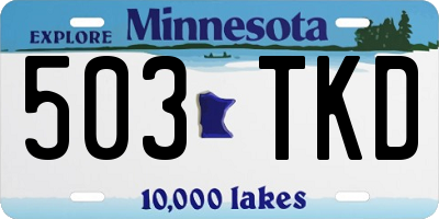 MN license plate 503TKD