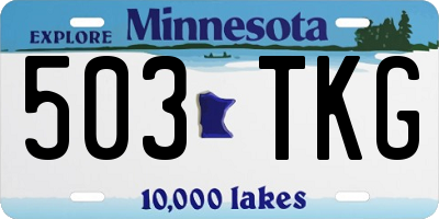MN license plate 503TKG