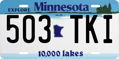 MN license plate 503TKI