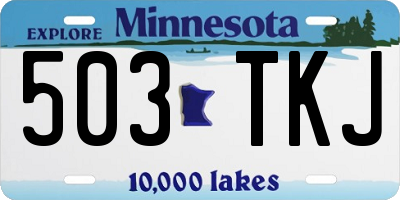 MN license plate 503TKJ