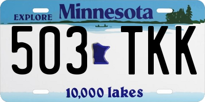 MN license plate 503TKK
