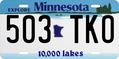 MN license plate 503TKO