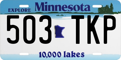 MN license plate 503TKP