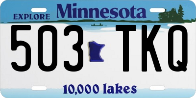 MN license plate 503TKQ