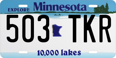 MN license plate 503TKR