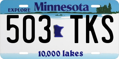 MN license plate 503TKS