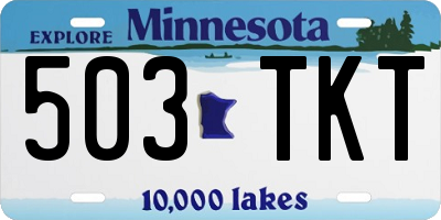 MN license plate 503TKT