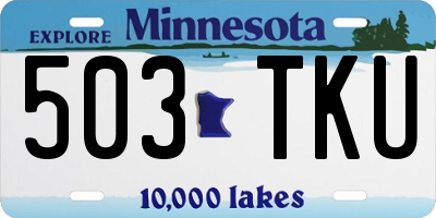 MN license plate 503TKU