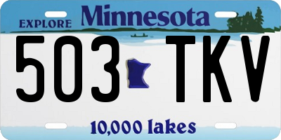 MN license plate 503TKV