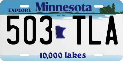 MN license plate 503TLA