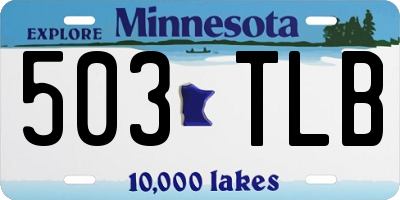 MN license plate 503TLB