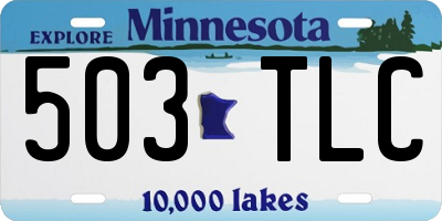 MN license plate 503TLC