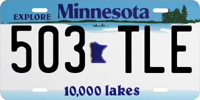 MN license plate 503TLE