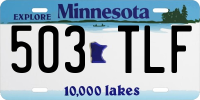 MN license plate 503TLF