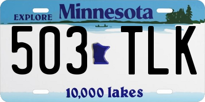 MN license plate 503TLK