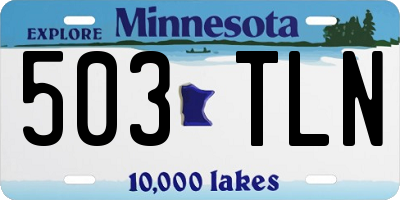 MN license plate 503TLN