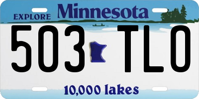 MN license plate 503TLO