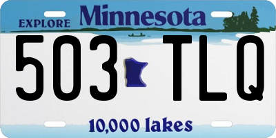 MN license plate 503TLQ