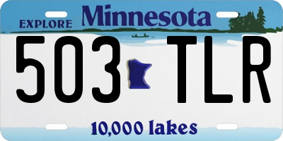 MN license plate 503TLR