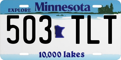 MN license plate 503TLT