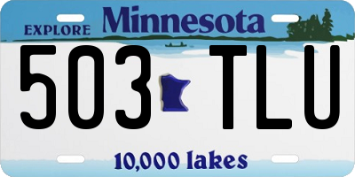 MN license plate 503TLU