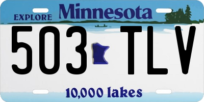 MN license plate 503TLV