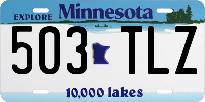 MN license plate 503TLZ