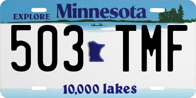 MN license plate 503TMF