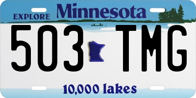 MN license plate 503TMG