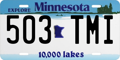 MN license plate 503TMI