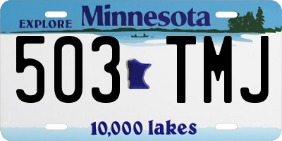 MN license plate 503TMJ