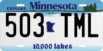 MN license plate 503TML