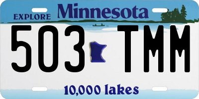 MN license plate 503TMM