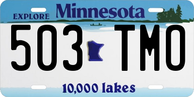 MN license plate 503TMO