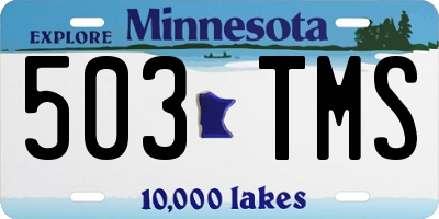 MN license plate 503TMS