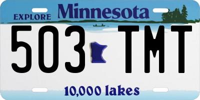 MN license plate 503TMT