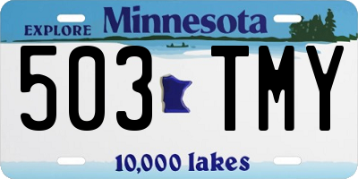 MN license plate 503TMY